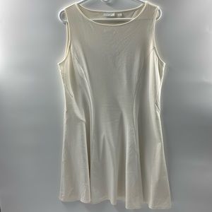 New York & Company White Sleeveless Dress Size XL